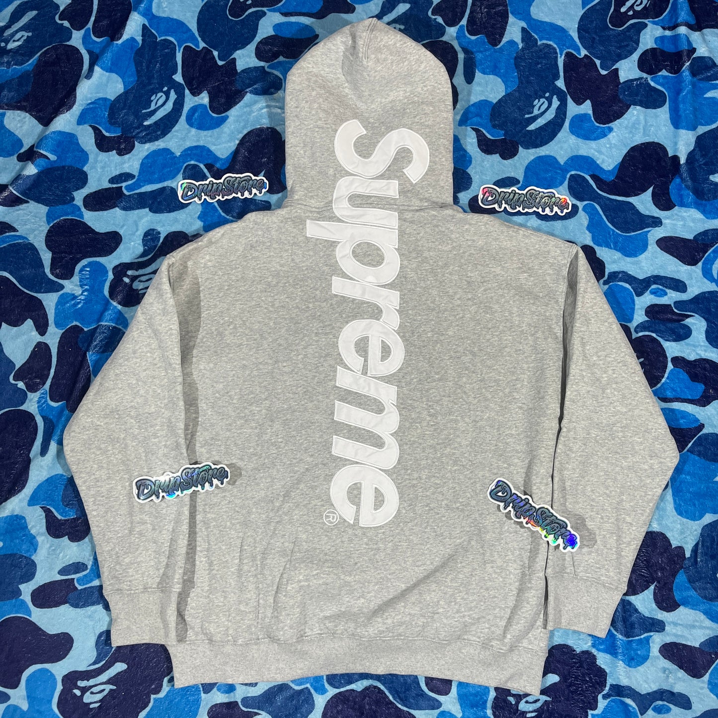 Buzo Supreme Satin Applique Gris L/XL