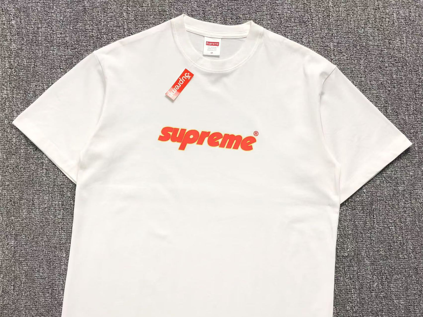 SUPREME PINLINE TEE WHITE