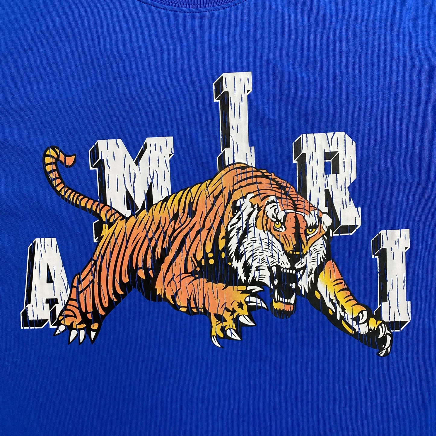 AMIRI VINTAGE TIGER TEE BLUE