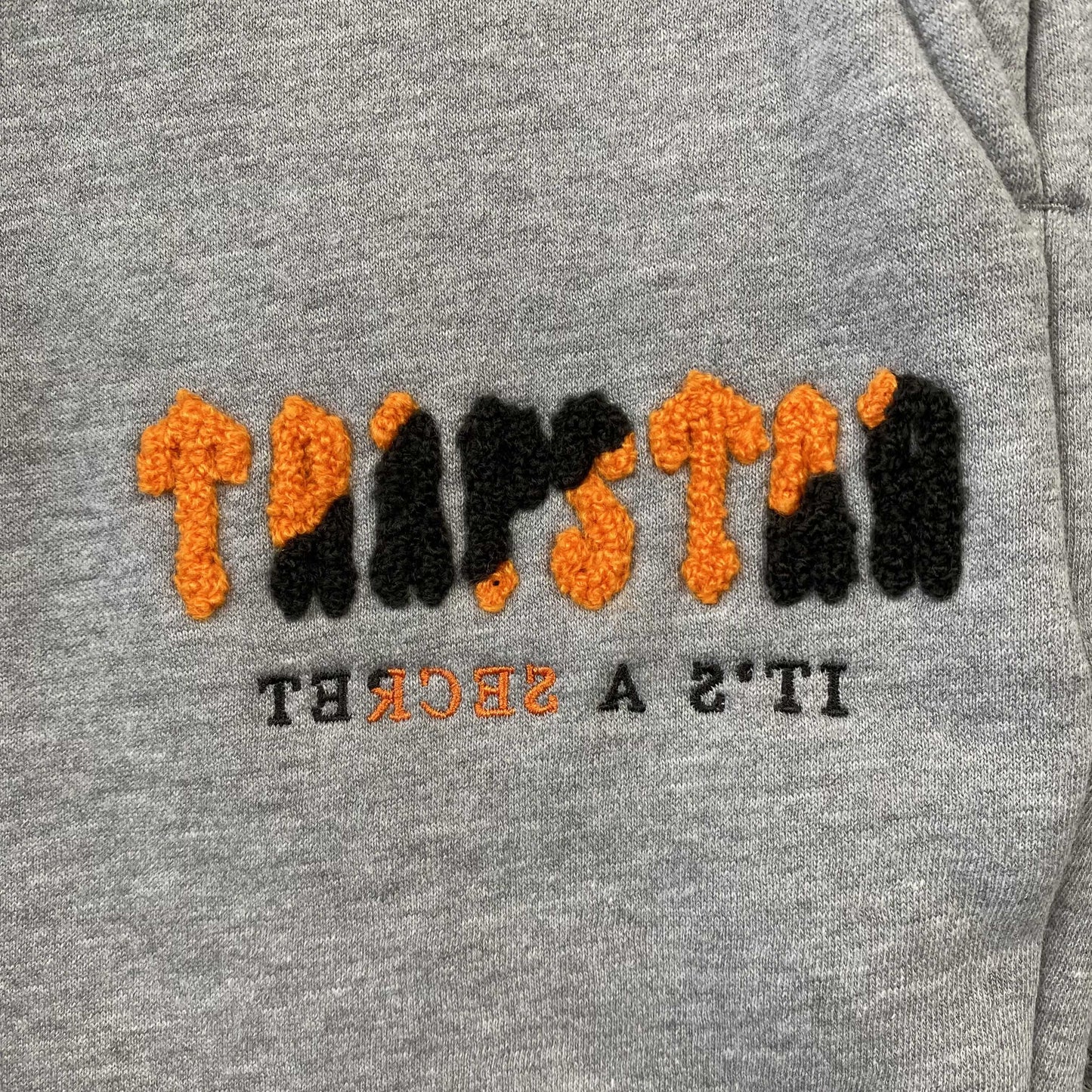 TRAPSTAR CHENILLE DECODED TRACKSUIT GREY ORANGE