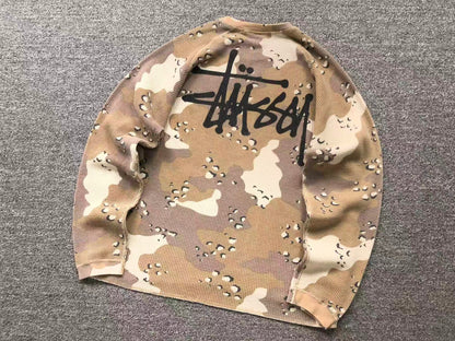 Remera Stussy Thermal Raglan Desert Camo