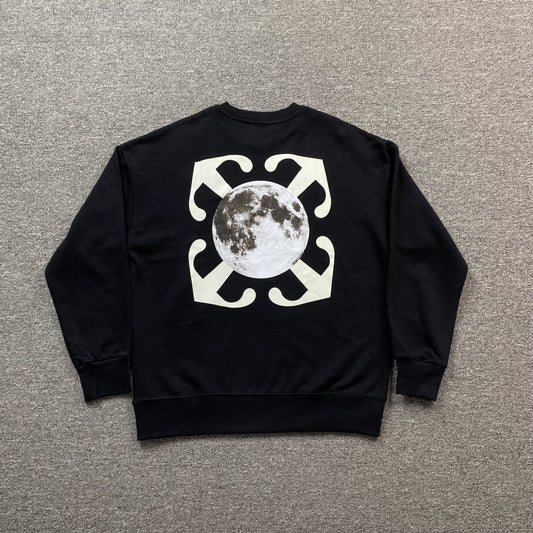 OFF WHITE MOON ARROW CREWNECK BLACK