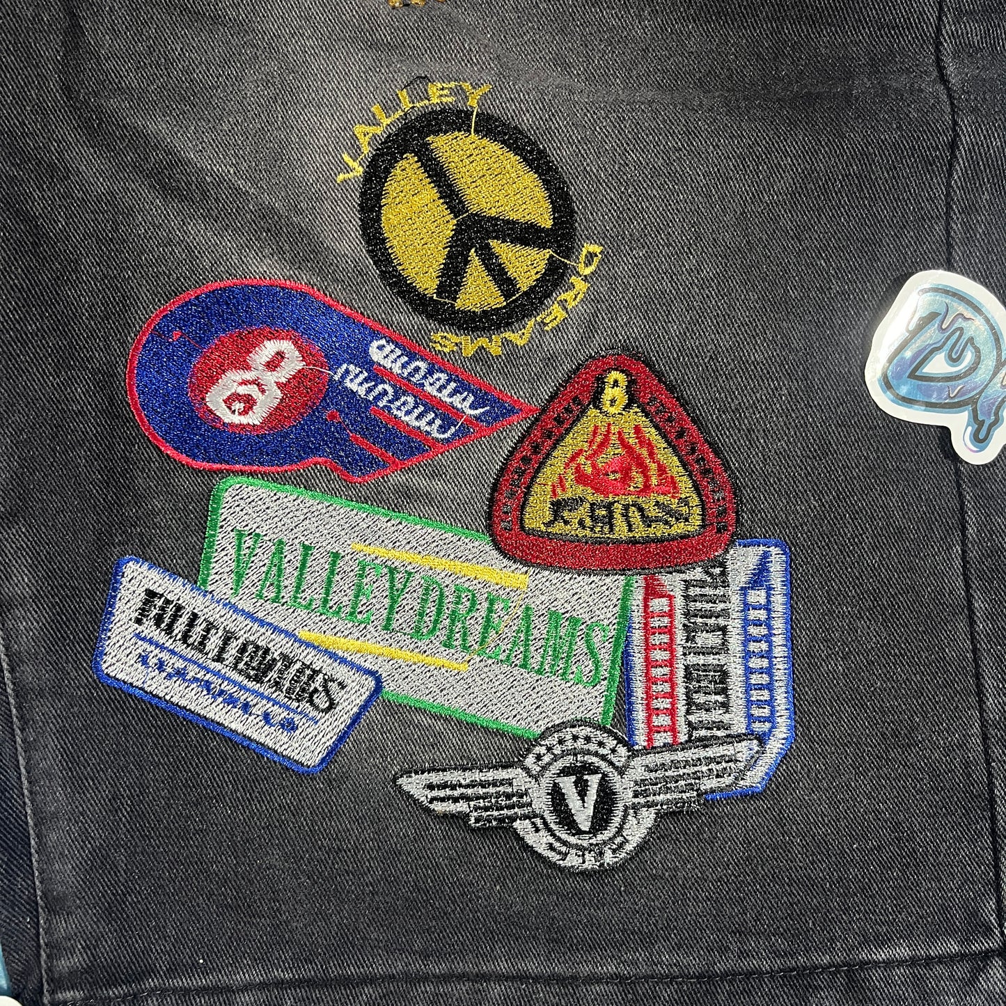 Bermuda Vale Forever Skittles Patch 1980s Denim 