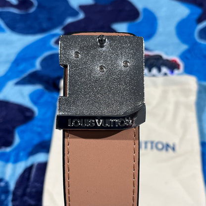 Cinturon LV Monogram Negro/Plateado