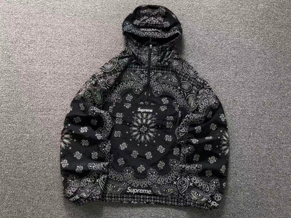 Campera Supreme Reflective Bandana Anorak Negra