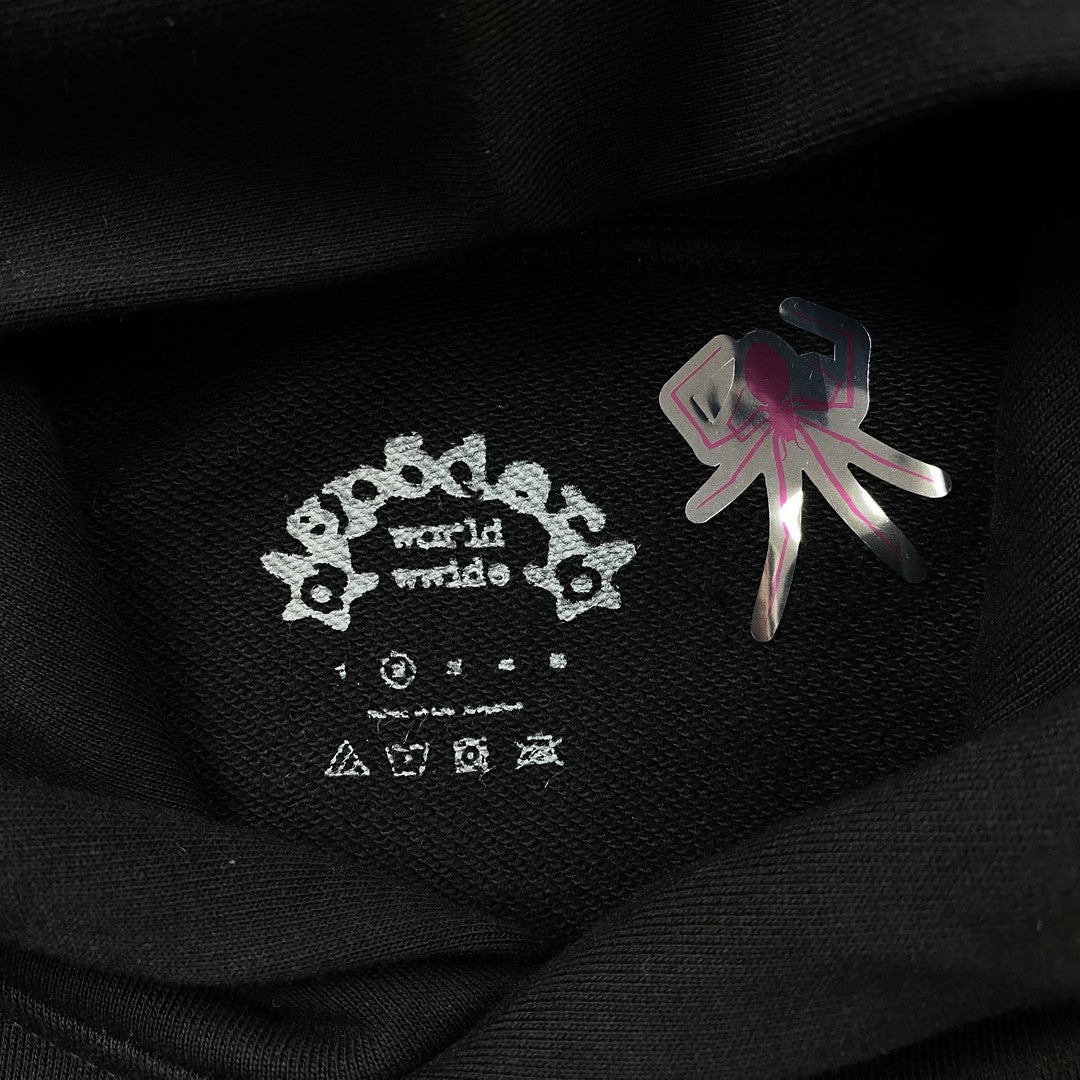 SP5DER P*NK V2 HOODIE BLACK