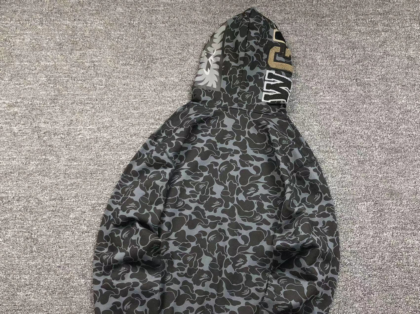 BAPE X DOVER STREET MARKET SPECIAL CAMO SHARK FULL ZIP HOODIE