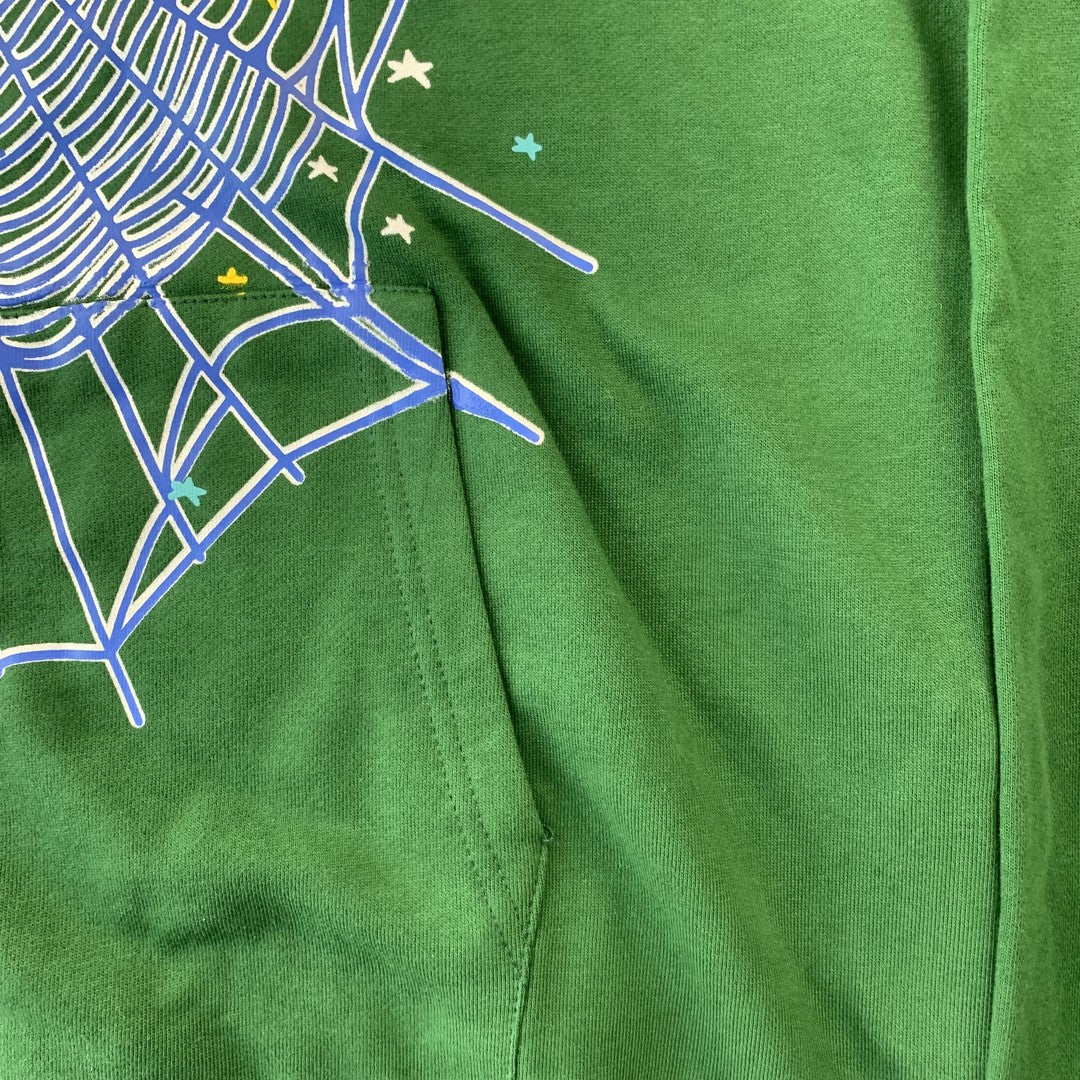 SP5DER WEB HOODIE HUNTER GREEN