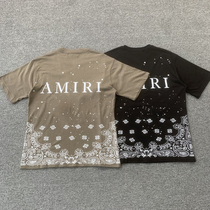 AMIRI BANDANA BLEACH MA TEE BEIGE