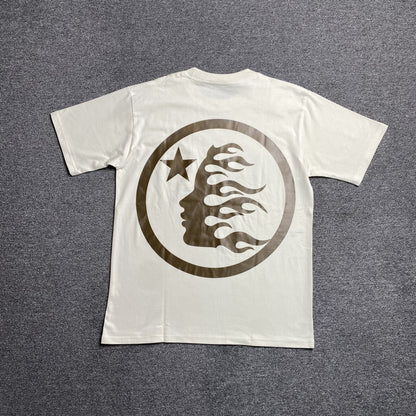 HELLSTAR CLASIC GEL PRINT BROWN TEE WHITE