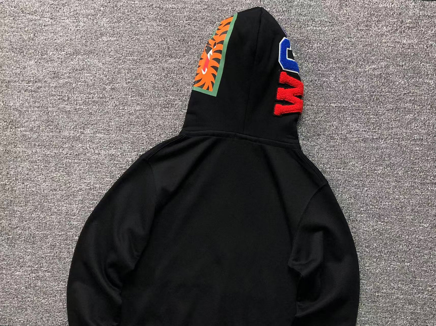 BAPE ABC SHARK FULL ZIP DOUBLE HOODIE BLACK BLUE