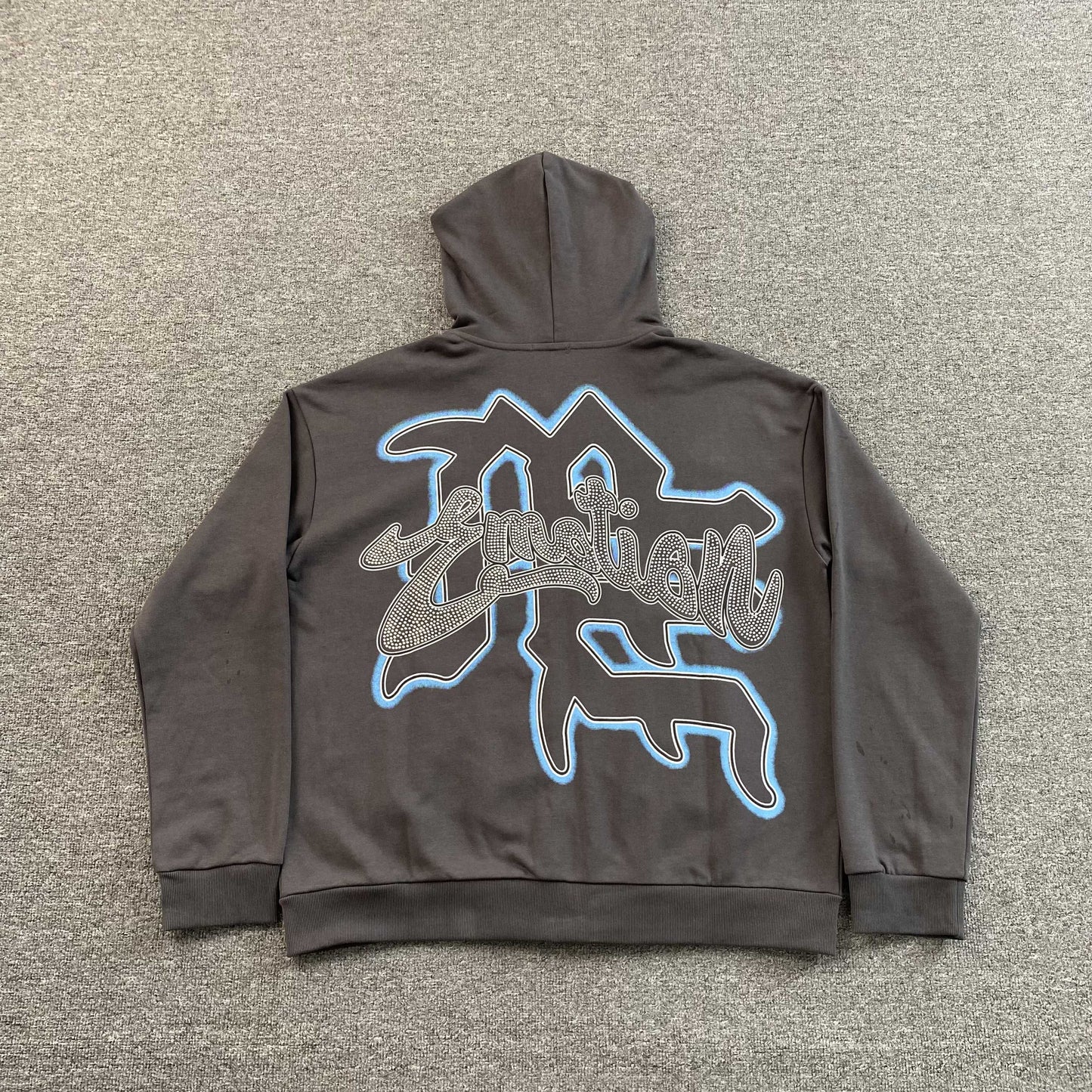 Campera Mixed Emotion Rhinestone Gris