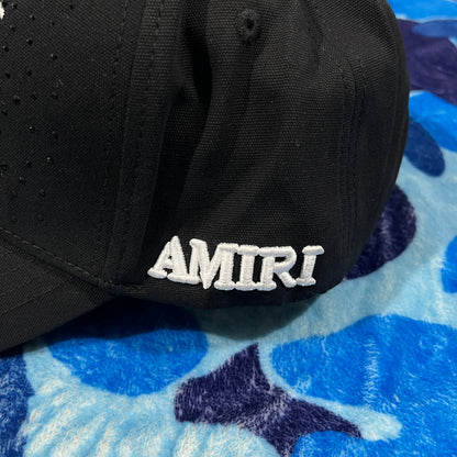 Gorra Amiri Qaud Brillos Blanca/Negra