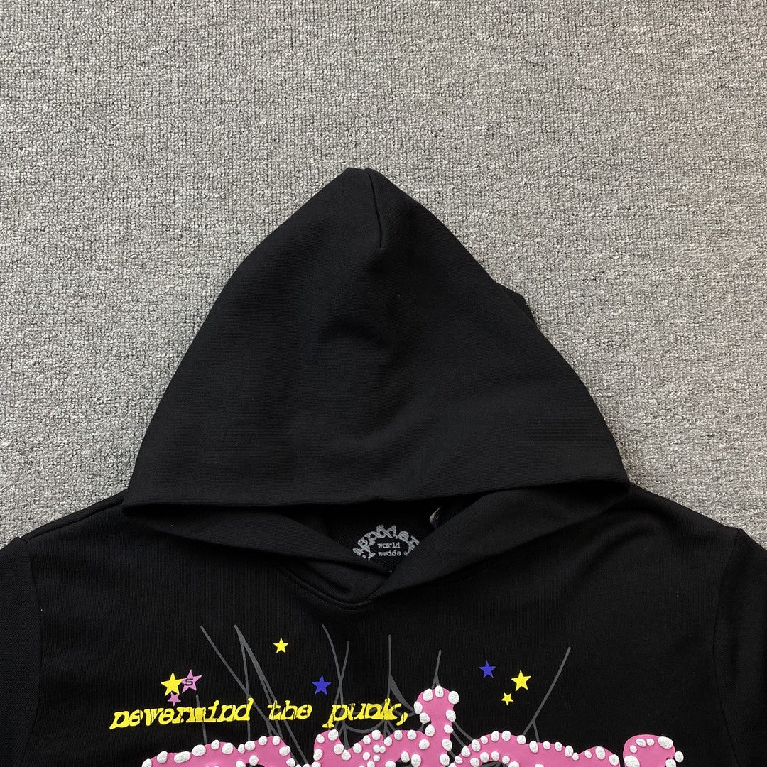 SP5DER P*NK V2 HOODIE BLACK