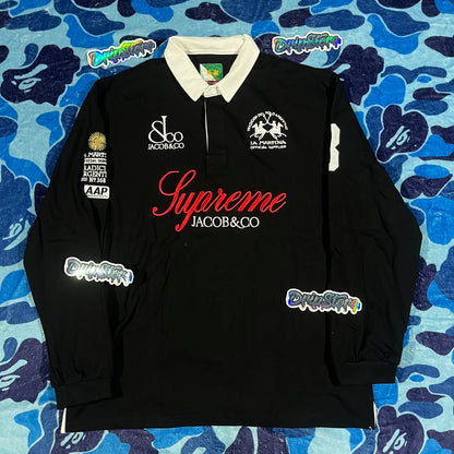 Remera Supreme x La Martina Negra L-XL