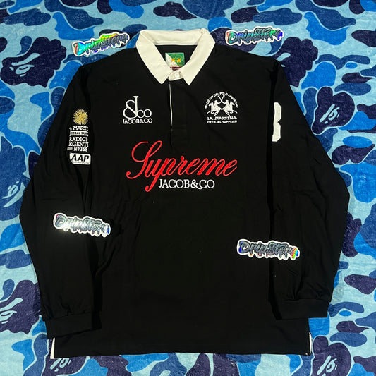 Remera Supreme x La Martina Negra L-XL