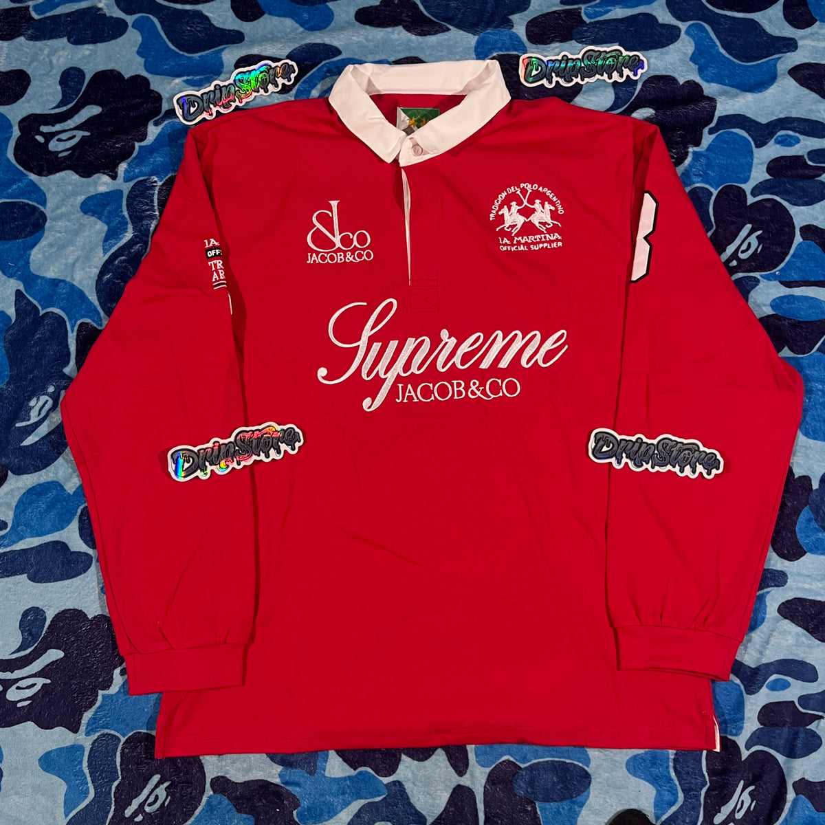 Remera Supreme x La Martina Roja L-XL