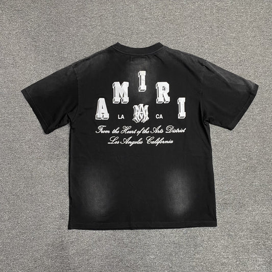 AMIRI COLLEGIATE TEE BLACK