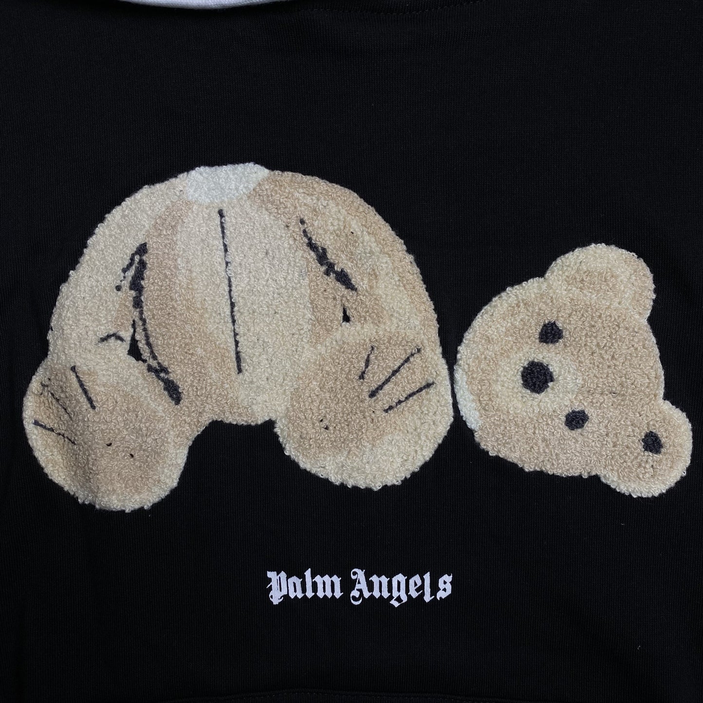 PALM ANGELS BEAR HOODIE BLACK