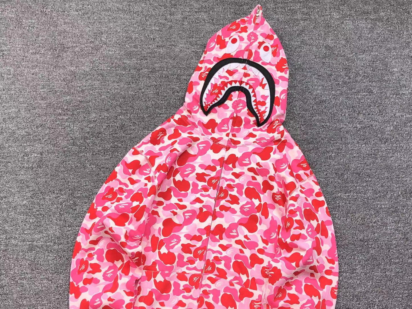 BAPE ABC CAMO SHARK FULL ZIP HOODIE PINK