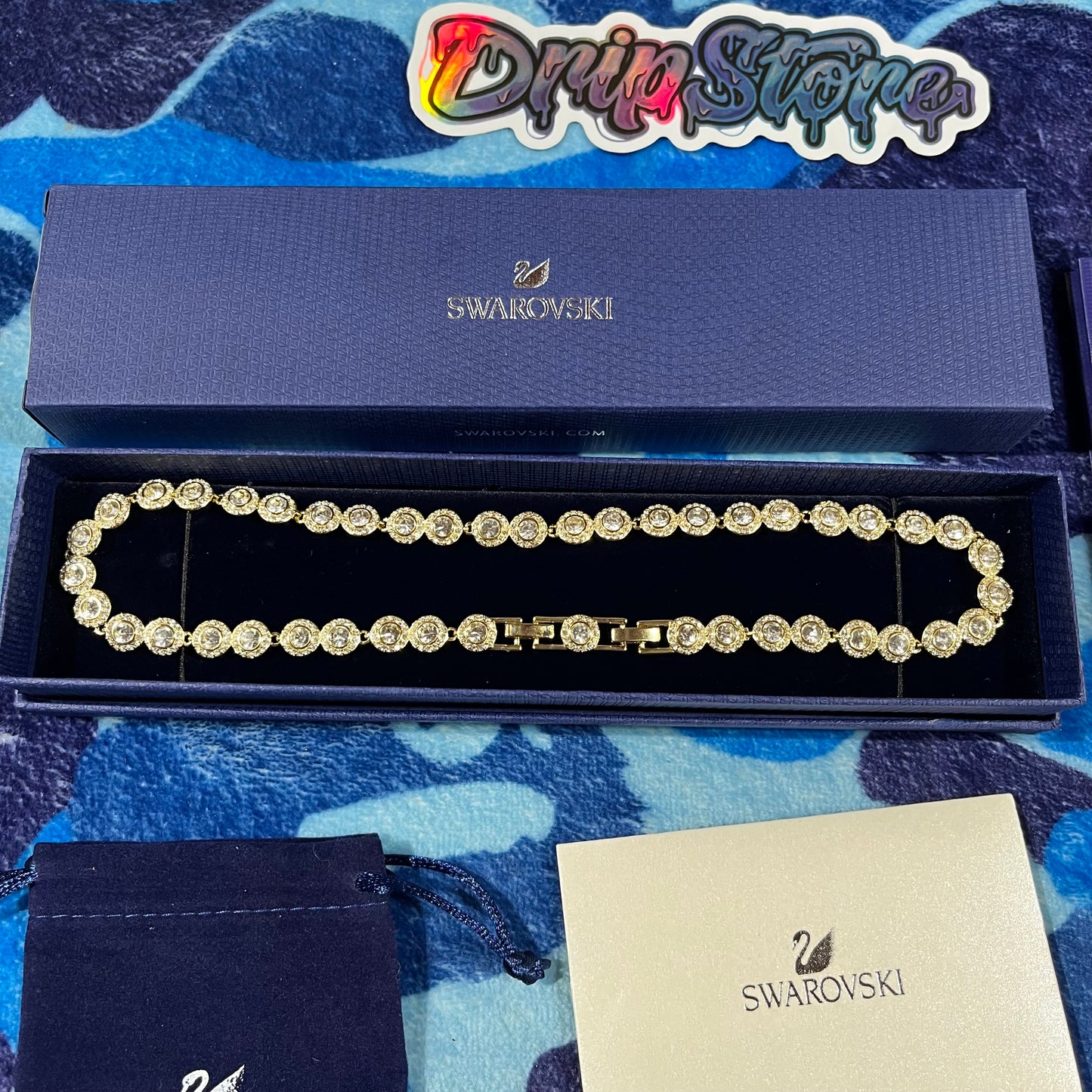 Gargantilla Swarovski Angelic Dorado