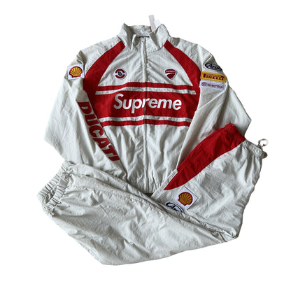 SUPREME DUCATI TRACK JACKET LIGHT GREY