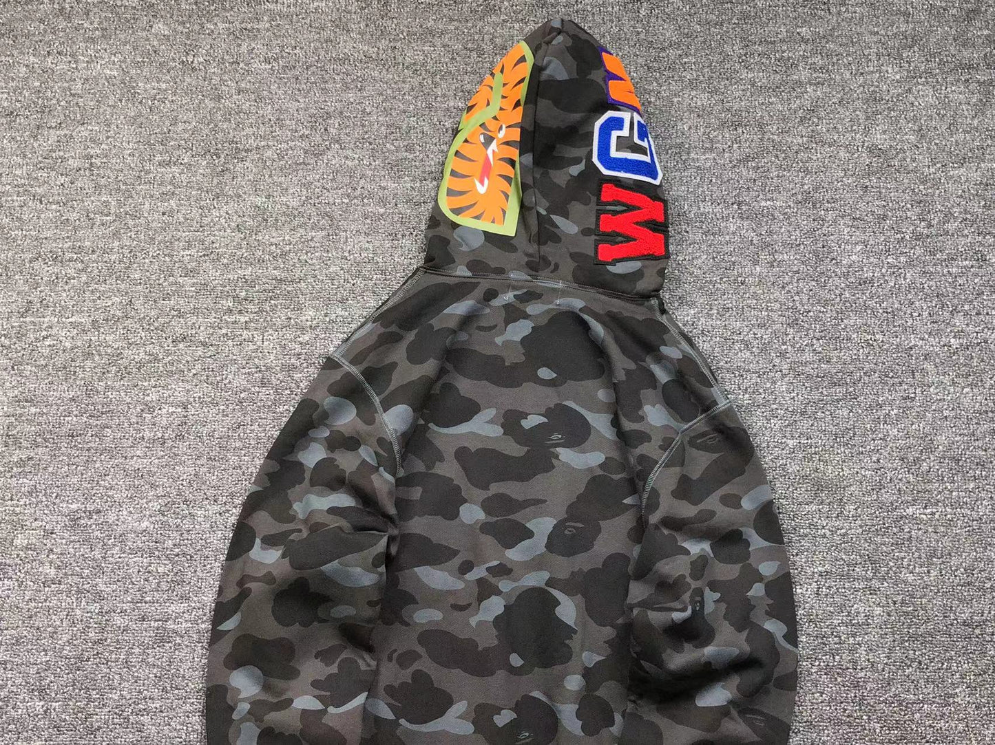 BAPE COLOR CAMO SHARK FULL ZIP HOODIE BLACK