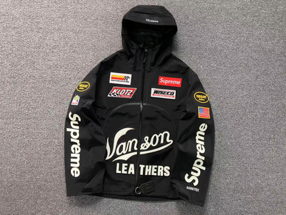 Campera Supreme Vanson Leathers GORE-TEX Shell Negra