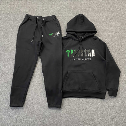 TRAPSTAR CHENILLE DECODED TRACKSUIT BLACK GREEN