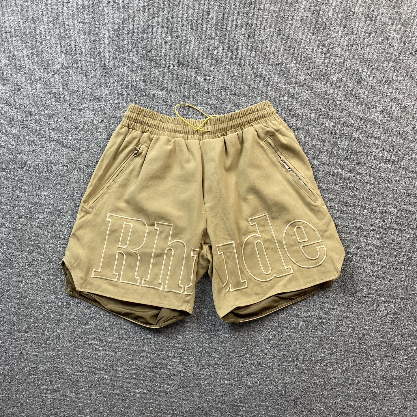 RHUDE SHORTS BEIGE