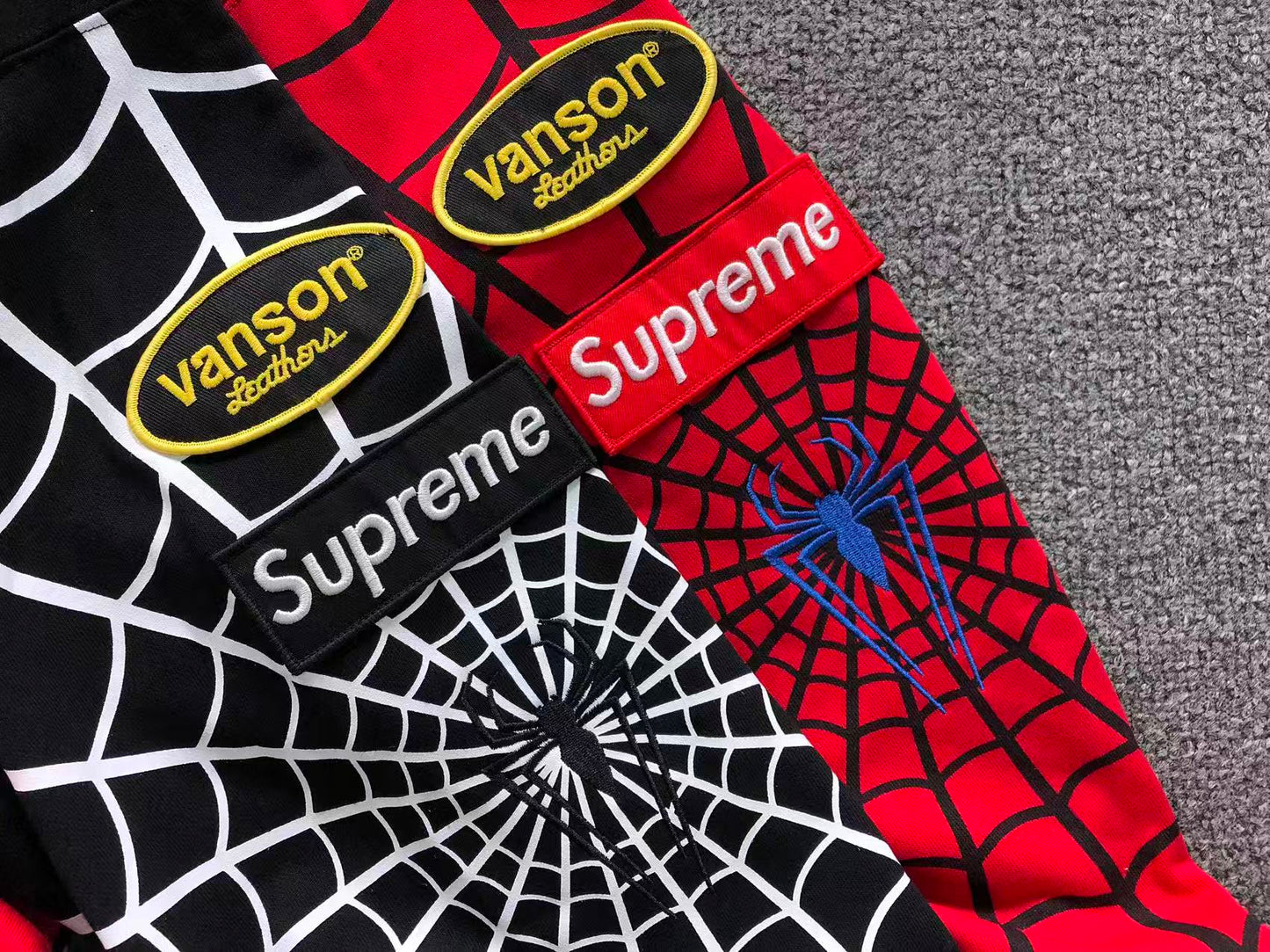 Campera Supreme Vanson Leathers Spider-Man Negra