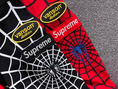 Campera Supreme Vanson Leathers Spider-Man Negra