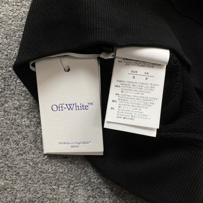 OFF WHITE EMBROIDERY ARROW HOODIE BLACK