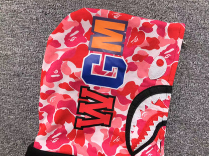 BAPE ABC SHARK FULL ZIP DOUBLE HOODIE BLACK PINK