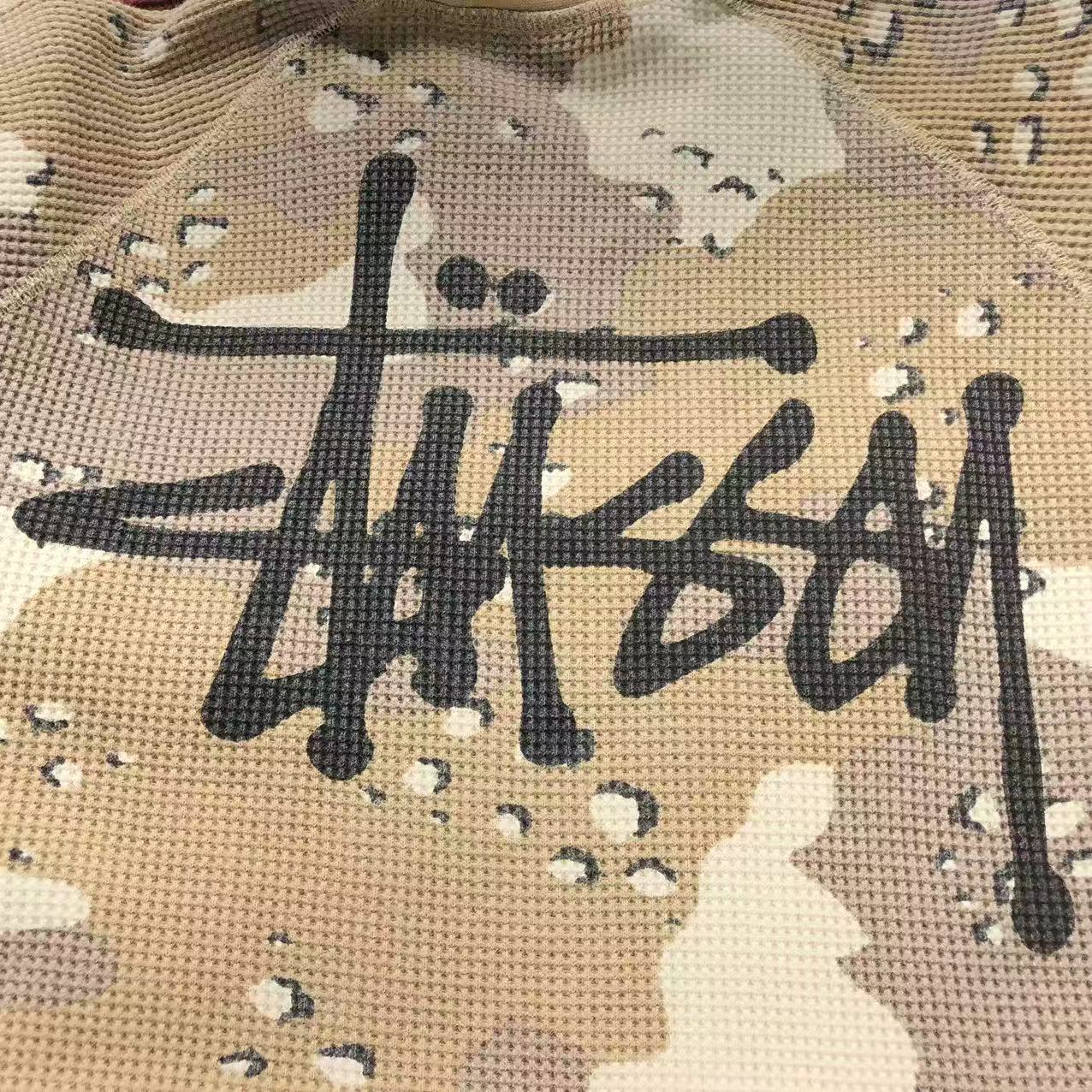Remera Stussy Thermal Raglan Desert Camo