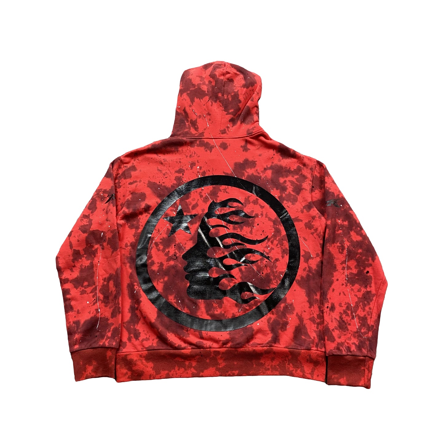 HELLSTAR SPORTS TYE-DYE SKULL HOODIE RED