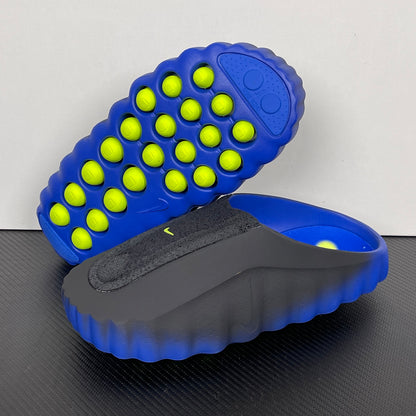 Nike Mind 001 Flyknit Slide Hyper Royal Black