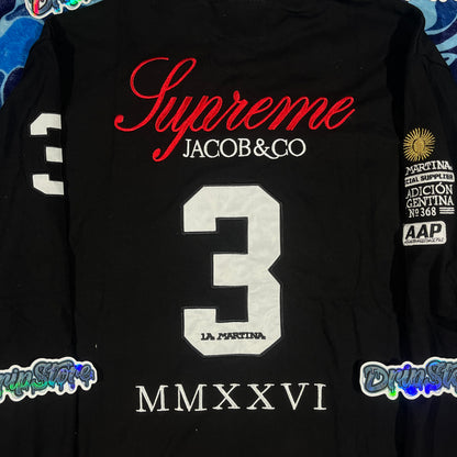 Remera Supreme x La Martina Negra L-XL
