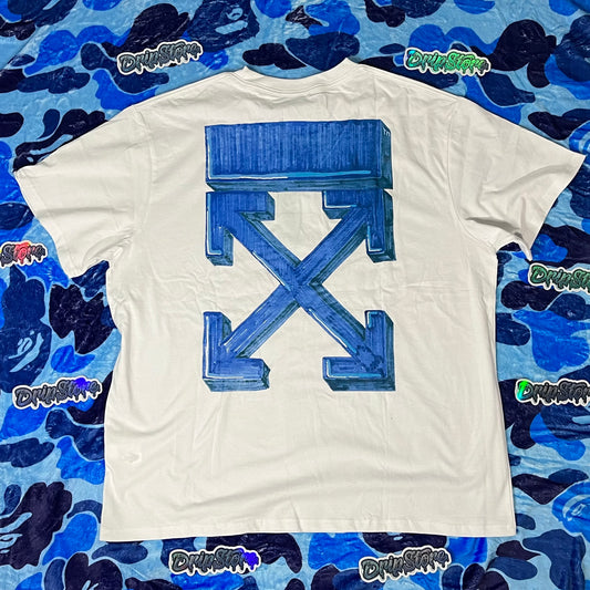 OFF-WHITE MARKER BLUE ARROWS TEE WHITE