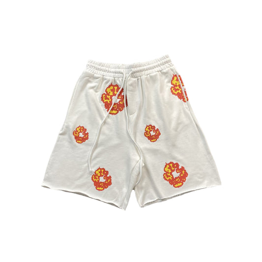 DENIM TEARS X OFFSET WREATH SHORTS WHITE