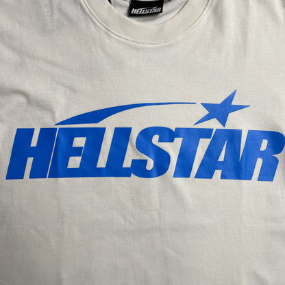 HELLSTAR CLASIC GEL PRINT BLUE TEE WHITE