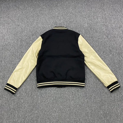 AMIRI VINTAGE VARSITY BOMBER JACKET BLACK