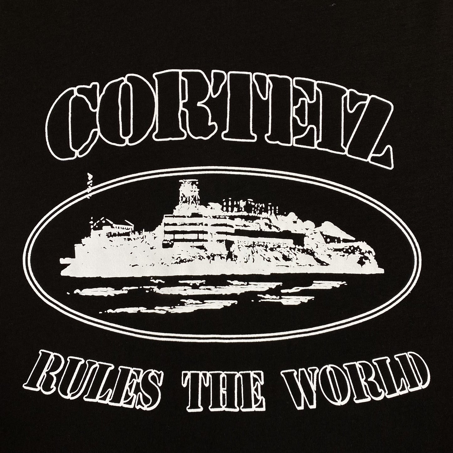 CORTEIZ ALCATRAZ RULES THE WORLD TEE BLACK