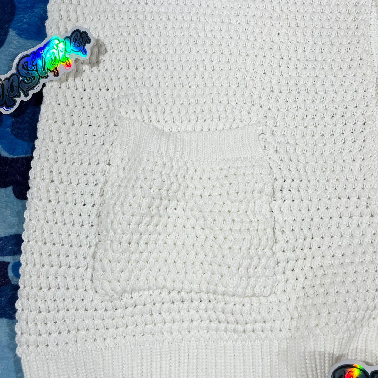 Conjunto Casablanca Crochet Blanco Celeste XXL
