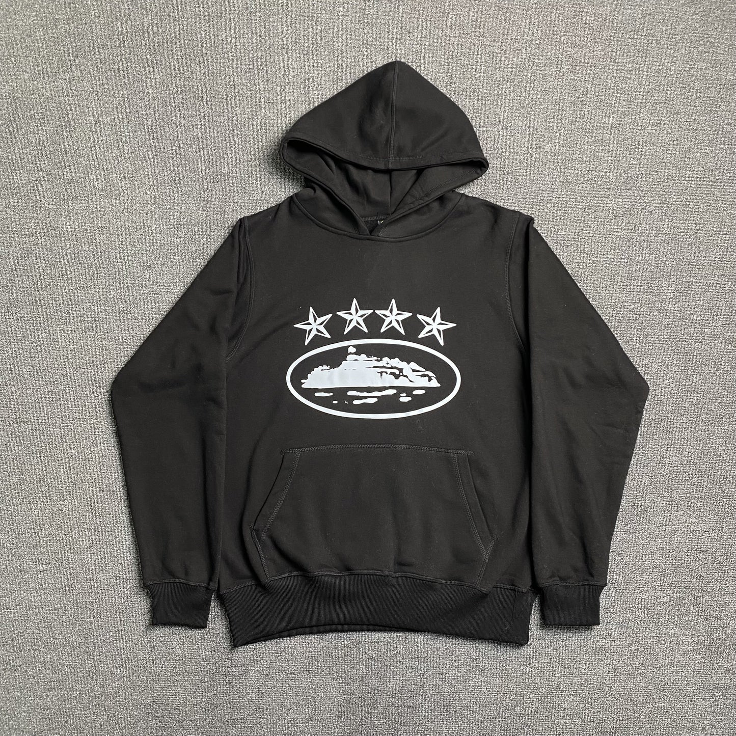 CORTEIZ ALCATRAZ 4 STARZ HOODIE BLACK