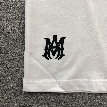 AMIRI STAGGERED LOGO TEE WHITE