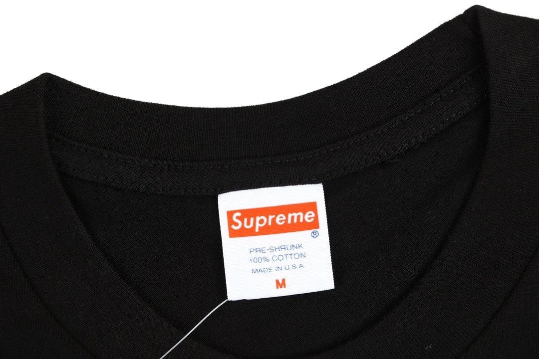 SUPREME CHROME LOGO TEE BLACK