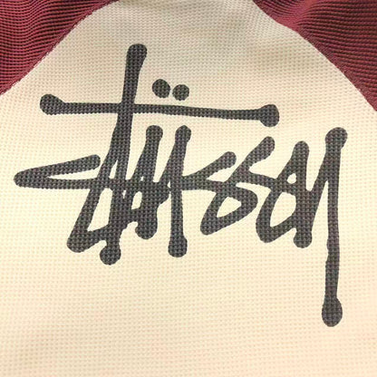 Remera Stussy Thermal 2 Tone Raglan Blanca