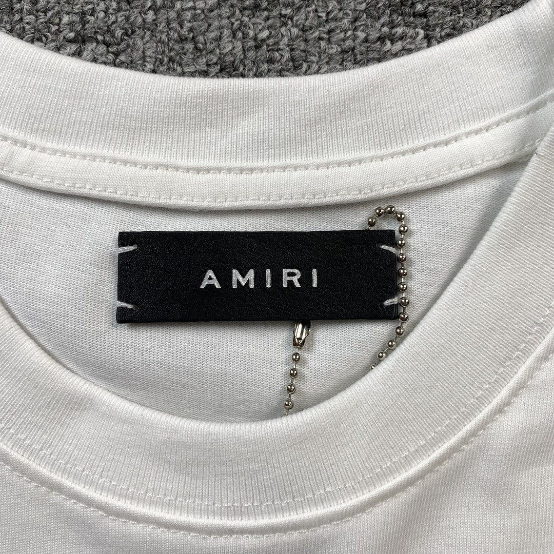 AMIRI FLORAL LOGO TEE WHITE