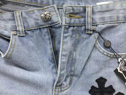 Chrome Hearts Cross Patch Pantalon Jeans Azul